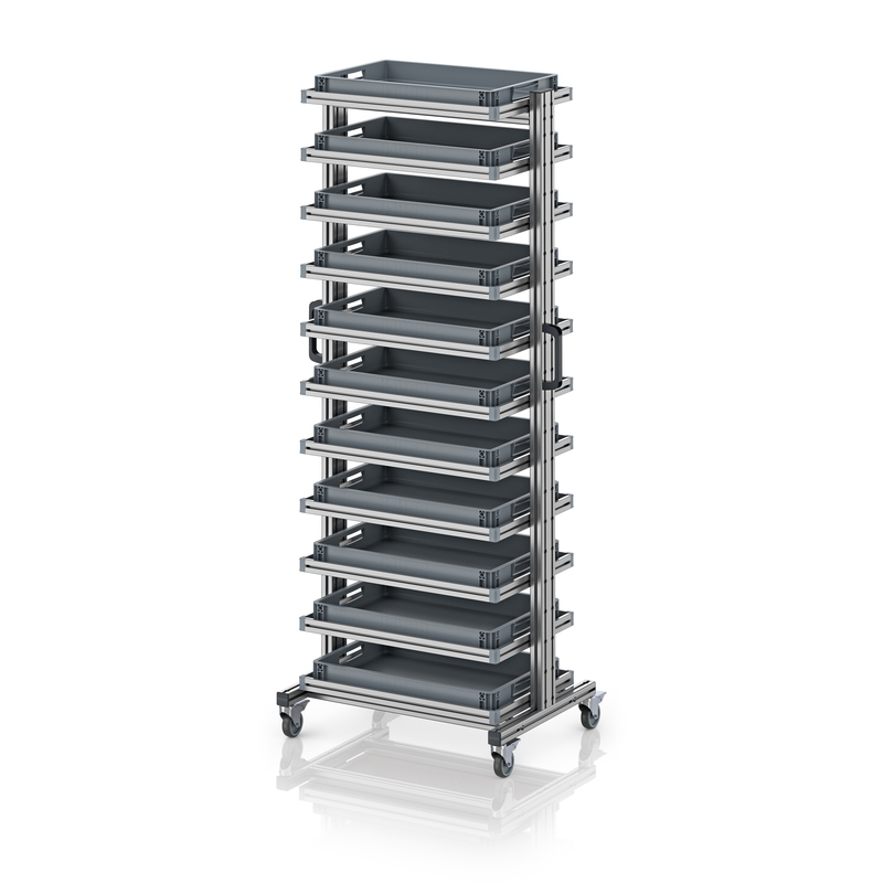 AUER Packaging Systémový přepravní vozík pro euro přepravku 60 x 40, výška 200 cm, bez výsuvu EG SW 200-1 6475